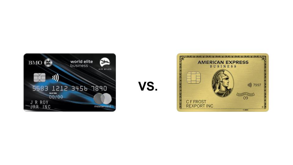 BMO World Elite®* Business Mastercard®* vs. American Express® Business Gold Rewards Card