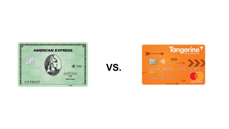 American Express® Green Card vs. Tangerine Money-Back Credit Card