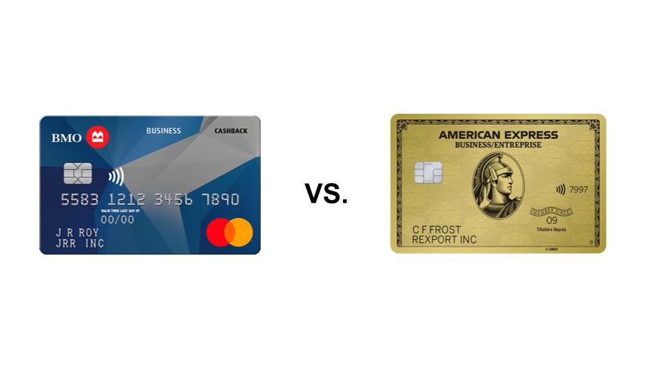 BMO CashBack® Business Mastercard®* vs. American Express® Business Gold Rewards Card