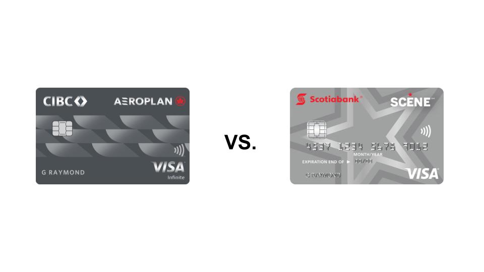 CIBC Aeroplan Visa Card for students vs. Scotiabank Scene Visa Card for Students